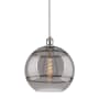 Innovations Lighting Rochester 12" Wide Pendant White Polished Chrome / Light Smoke