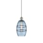 Innovations Lighting Vaz 6" Wide Mini Pendant White Polished Chrome / Princess Blue