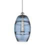 Innovations Lighting Vaz 8" Wide Mini Pendant White Polished Chrome / Princess Blue