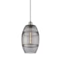 Innovations Lighting Vaz 8" Wide Mini Pendant White Polished Chrome / Light Smoke