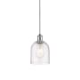Innovations Lighting Bella 6" Wide Mini Pendant White Polished Chrome / Seedy