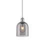 Innovations Lighting Bella 6" Wide Mini Pendant White Polished Chrome / Light Smoke