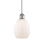 Innovations Lighting Eaton 6" Wide Mini Pendant Matte White / White and Polished Chrome