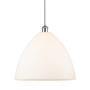 Innovations Lighting Bristol Glass 16" Wide pendant White and Polished Chrome / Matte White