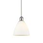Innovations Lighting Bristol 8" Wide Mini Pendant White and Polished Chrome / Matte White