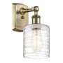 Innovations Lighting Cobbleskill 9" Tall Wall Sconce Antique Brass / Deco Swirl
