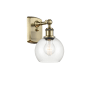 Innovations Lighting Athens 9" Tall Wall Sconce Antique Brass / Clear