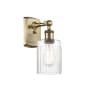 Innovations Lighting Hadley 9" Tall Wall Sconce Antique Brass / Clear