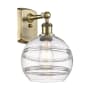 Innovations Lighting Rochester 11" Tall Wall Sconce Antique Brass / Clear