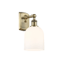 Innovations Lighting Bella 11" Tall Wall Sconce Antique Brass / Glossy White