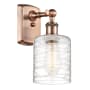 Innovations Lighting Cobbleskill 9" Tall Wall Sconce Antique Copper / Deco Swirl