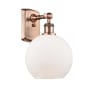 Innovations Lighting Athens 13" Tall Wall Sconce Antique Copper / Matte White