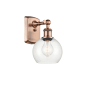 Innovations Lighting Athens 9" Tall Wall Sconce Antique Copper / Clear