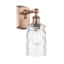 Innovations Lighting Candor 12" Tall Bathroom Sconce Antique Copper / Clear Waterglass