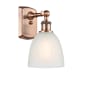 Innovations Lighting Castile 11" Tall Bathroom Sconce Antique Copper / White