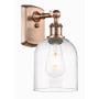Innovations Lighting Bella 11" Tall Wall Sconce Antique Copper / Clear