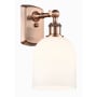 Innovations Lighting Bella 11" Tall Wall Sconce Antique Copper / Glossy White
