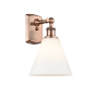Innovations Lighting Berkshire 12" Tall Wall Sconce Antique Copper / Matte White