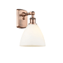 Innovations Lighting Bristol Glass 12" Tall Wall Sconce Antique Copper / Matte White