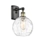 Innovations Lighting Athens 13" Tall Wall Sconce Black Antique Brass / Clear Water Glass
