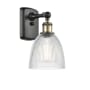 Innovations Lighting Castile 11" Tall Bathroom Sconce Black Antique Brass / Clear
