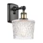 Innovations Lighting Niagra 12" Tall Bathroom Sconce Black Antique Brass / Clear