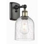 Innovations Lighting Bella 11" Tall Wall Sconce Black Antique Brass / Seedy