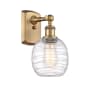 Innovations Lighting Belfast 11" Tall Wall Sconce Brushed Brass / Deco Swirl