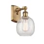 Innovations Lighting Belfast 11" Tall Wall Sconce Brushed Brass / Clear Crackle