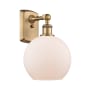 Innovations Lighting Athens 13" Tall Wall Sconce Brushed Brass / Matte White