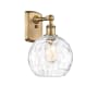 Innovations Lighting Athens 13" Tall Wall Sconce Brushed Brass / Clear Water Glass