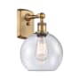 Innovations Lighting Athens 13" Tall Wall Sconce Brushed Brass / Seedy