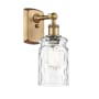 Innovations Lighting Candor 12" Tall Bathroom Sconce Brushed Brass / Clear Waterglass