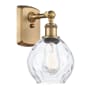 Innovations Lighting Small Waverly 11" Tall Bathroom Sconce Brushed Brass / Clear