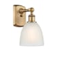 Innovations Lighting Castile 11" Tall Bathroom Sconce Brushed Brass / White