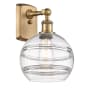 Innovations Lighting Rochester 11" Tall Wall Sconce Brushed Brass / Clear