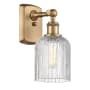 Innovations Lighting Bridal Veil 10" Tall Wall Sconce Brushed Brass / Clear