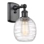 Innovations Lighting Belfast 11" Tall Wall Sconce Matte Black / Deco Swirl