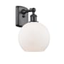 Innovations Lighting Athens 13" Tall Wall Sconce Matte Black / Matte White
