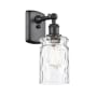 Innovations Lighting Candor 12" Tall Bathroom Sconce Matte Black / Clear Waterglass