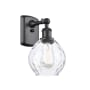 Innovations Lighting Small Waverly 11" Tall Bathroom Sconce Matte Black / Clear