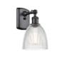 Innovations Lighting Castile 11" Tall Bathroom Sconce Matte Black / Clear