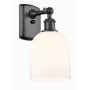 Innovations Lighting Bella 11" Tall Wall Sconce Matte Black / Glossy White