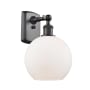 Innovations Lighting Athens 13" Tall Wall Sconce Oil Rubbed Bronze / Matte White