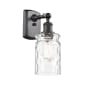 Innovations Lighting Candor 12" Tall Bathroom Sconce Oil Rubbed Bronze / Clear Waterglass