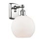 Innovations Lighting Athens 13" Tall Wall Sconce Polished Chrome / Matte White