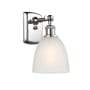 Innovations Lighting Castile 11" Tall Bathroom Sconce Polished Chrome / White