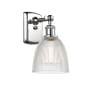 Innovations Lighting Castile 11" Tall Bathroom Sconce Polished Chrome / Clear