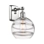 Innovations Lighting Rochester 11" Tall Wall Sconce Polished Chrome / Clear