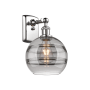 Innovations Lighting Rochester 11" Tall Wall Sconce Polished Chrome / Light Smoke